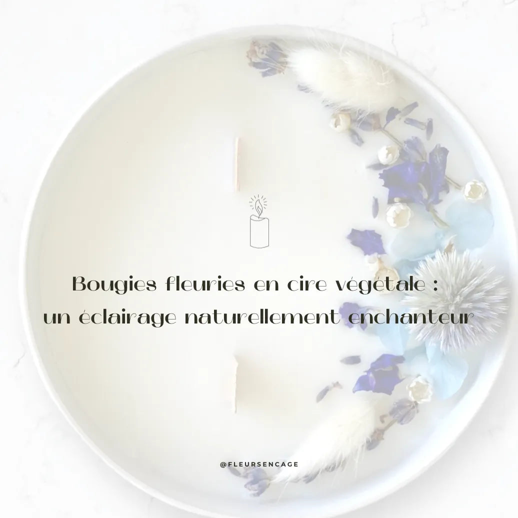 Bougies fleuries en cire végétale : un éclairage naturellement enchanteur, Fleurs en Cage