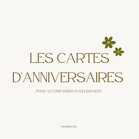 Quelles jolies cartes d'anniversaire pour accompagner un bouquet ?, Fleurs en Cage