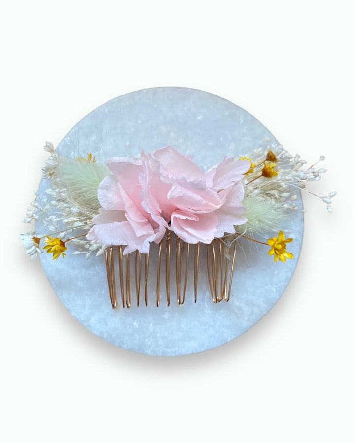 , Mini peigne fleuri PRÉNOM,
