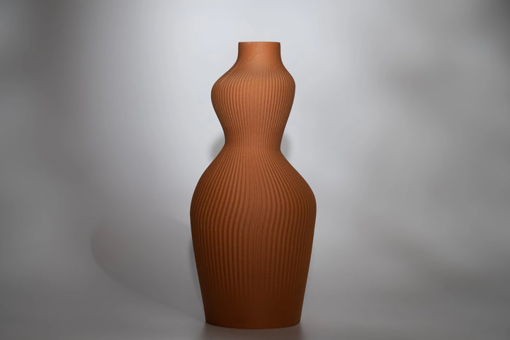 Vase design en bois pour pampa